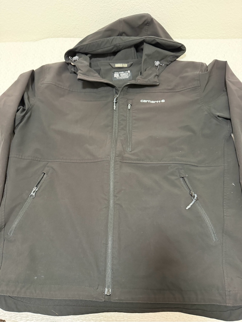 Carhartt Men's Hooded Windbreaker Jacket - Black